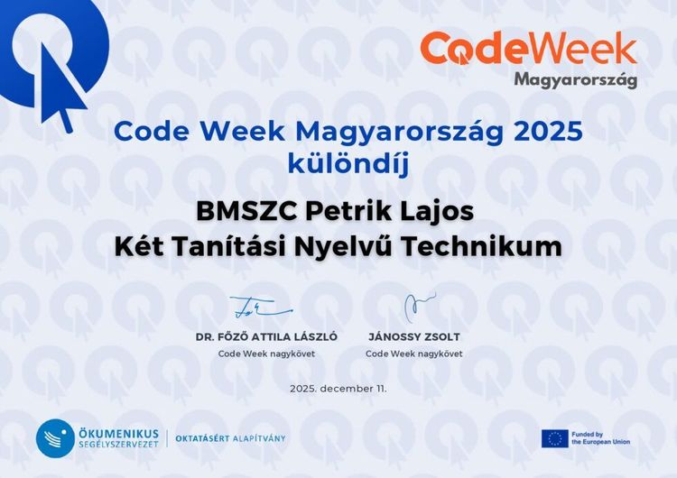 #petrikcodeweek2025: különdíj!